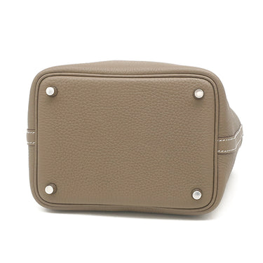 エルメス HERMES ピコタンロック PM エトゥープ トリヨンクレマンス ハンドバッグ シルバー金具 新品 未使用 グレージュ