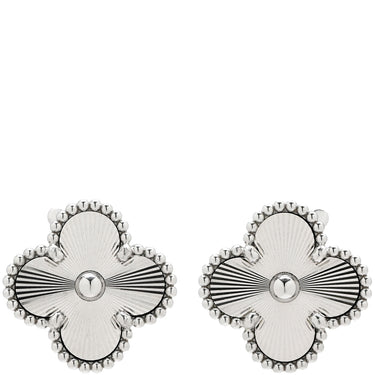 ヴァンクリーフアーペル Van Cleef & Arpels ヴィンテージ アルハンブラ VCARP9XF00 ホワイトゴールド K18WG ピアス Au 750WG ギヨシェ 18K