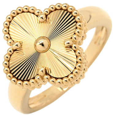 ヴァンクリーフアーペル Van Cleef & Arpels ヴィンテージ アルハンブラ ギヨシェ VCARP6I300 イエローゴールド K18YG #55(JP15) リング 指輪 Au750 18金 YG 14.5号