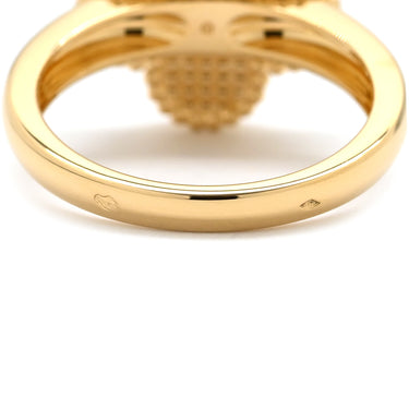 ヴァンクリーフアーペル Van Cleef & Arpels ヴィンテージ アルハンブラ ギヨシェ VCARP6I300 イエローゴールド K18YG #55(JP15) リング 指輪 Au750 18金 YG 14.5号