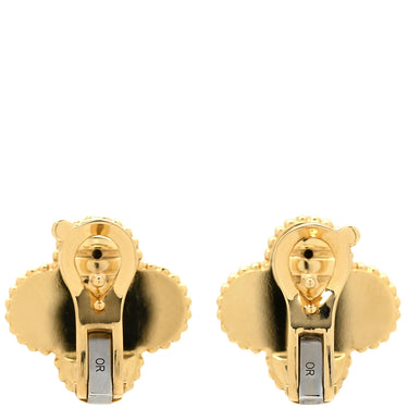 ヴァンクリーフアーペル Van Cleef & Arpels ヴィンテージ アルハンブラ VCARP3JL00 イエローゴールド K18YG ピアス Au 750YG ギヨシェ 18K