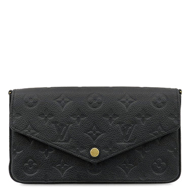 ルイヴィトン LOUIS VUITTON ポシェット フェリシー M64064 ブラック モノグラムアンプラント チェーンウォレット ゴールド金具 ショルダー