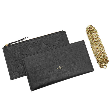 ルイヴィトン LOUIS VUITTON ポシェット フェリシー M64064 ブラック モノグラムアンプラント チェーンウォレット ゴールド金具 ショルダー
