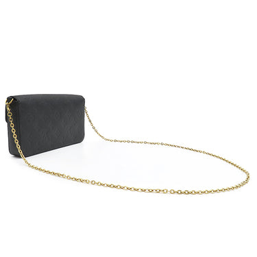 ルイヴィトン LOUIS VUITTON ポシェット フェリシー M64064 ブラック モノグラムアンプラント チェーンウォレット ゴールド金具 ショルダー