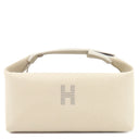 エルメス HERMES ブリッド ア ブラック PM ナチュラル トワルアッシュ ポーチ シルバー金具 新品 未使用 バニティ トワルH