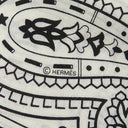 エルメス HERMES カレ140 カレジェアン ホワイト×ブラック カシミヤ シルク ストール 新品 未使用 【シュヴァル ドゥ クール バンダナ】