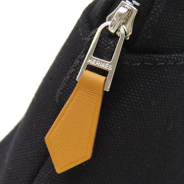 エルメス HERMES ボリードポーチ ミニ H104773M 09 ブラック×オレンジ コットン アニョーミロ ポーチ 新品 未使用