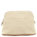 エルメス HERMES ボリードポーチ ミニ H104772M 01 ナチュラル コットン アニョーミロ ポーチ シルバー金具 新品 未使用 オレンジ