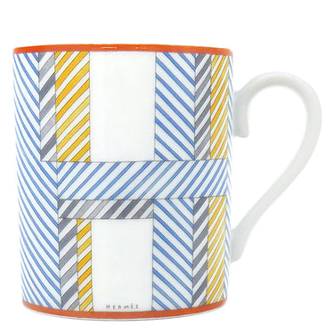 エルメス HERMES ヒドゥン H NO.2 P067131P ホワイト×ブルーXオレンジ 磁器 食器 白 青 オレンジ 新品 未使用 ポーセリン