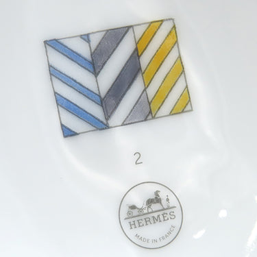 エルメス HERMES ヒドゥン H NO.2 P067131P ホワイト×ブルーXオレンジ 磁器 食器 白 青 オレンジ 新品 未使用 ポーセリン