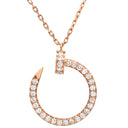 カルティエ Cartier ジュストアンクル ダイヤ ピンクゴールド K18PG ダイヤモンド ネックレス 750PG K18 18金