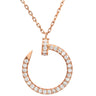 カルティエ Cartier ジュストアンクル ダイヤ ピンクゴールド K18PG ダイヤモンド ネックレス 750PG K18 18金