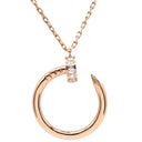 カルティエ Cartier ジュストアンクル ダイヤ ピンクゴールド K18PG ダイヤモンド ネックレス 750PG K18 18金