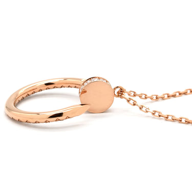 カルティエ Cartier ジュストアンクル ダイヤ ピンクゴールド K18PG ダイヤモンド ネックレス 750PG K18 18金