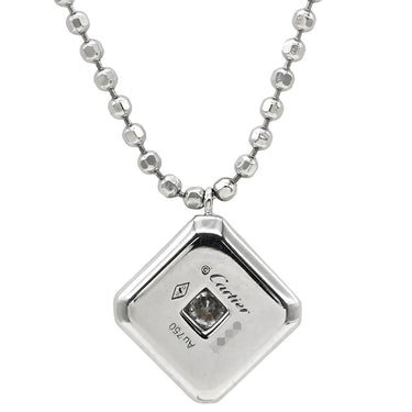 カルティエ Cartier ガラントリー ドゥ カルティエ ホワイトゴールド×ブラック K18WG ダイヤモンド ブラックラッカー ネックレス Cartier 18K ダイヤ パヴェ ブラックラッカー