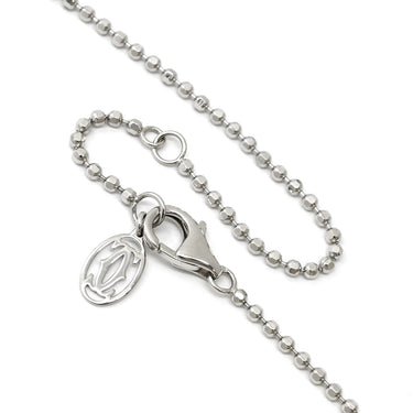 カルティエ Cartier ガラントリー ドゥ カルティエ ホワイトゴールド×ブラック K18WG ダイヤモンド ブラックラッカー ネックレス Cartier 18K ダイヤ パヴェ ブラックラッカー