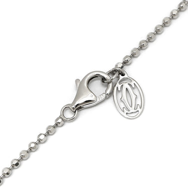 カルティエ Cartier ガラントリー ドゥ カルティエ ホワイトゴールド×ブラック K18WG ダイヤモンド ブラックラッカー ネックレス Cartier 18K ダイヤ パヴェ ブラックラッカー
