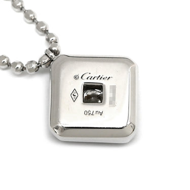カルティエ Cartier ガラントリー ドゥ カルティエ ホワイトゴールド×ブラック K18WG ダイヤモンド ブラックラッカー ネックレス Cartier 18K ダイヤ パヴェ ブラックラッカー