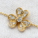 ヴァンクリーフアーペル Van Cleef & Arpels フリヴォル ブレスレット ダイヤ ミニ VCARP24100 イエローゴールド K18YG ダイヤモンド ブレスレット 750 18K フラワーモチーフ