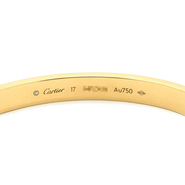 カルティエ Cartier LOVE ラブブレス 旧型 イエローゴールド K18YG #17 ブレスレット 750 18K 18金 バングル ドライバーなし