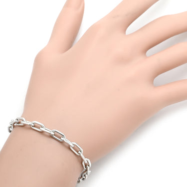 カルティエ Cartier スパルタカス ホワイトゴールド K18WG ブレスレット Cartier 750 18K WG 18金 オーバルリンク チェーンブレスレット