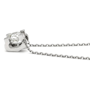 カルティエ Cartier C ドゥ カルティエ ダイヤモンド ペンダント N7406200 ホワイトゴールド K18WG ダイヤモンド ネックレス Cartier 18K 1粒 0.75ct
