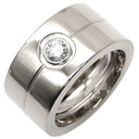 カルティエ Cartier ハイラブリング ホワイトゴールド K18WG ダイヤモンド #54 リング 指輪 1P 1石 1粒 ダイヤ K18WG Au750 18K 18金 幅広 14号
