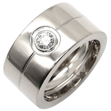 カルティエ Cartier ハイラブリング ホワイトゴールド K18WG ダイヤモンド #54 リング 指輪 1P 1石 1粒 ダイヤ K18WG Au750 18K 18金 幅広 14号