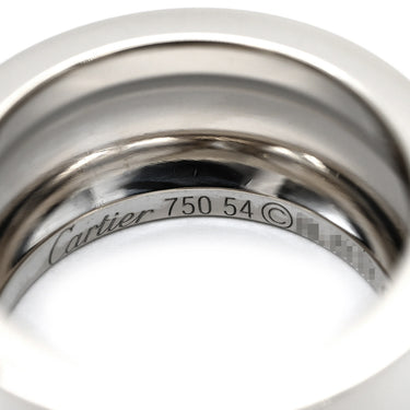 カルティエ Cartier ハイラブリング ホワイトゴールド K18WG ダイヤモンド #54 リング 指輪 1P 1石 1粒 ダイヤ K18WG Au750 18K 18金 幅広 14号