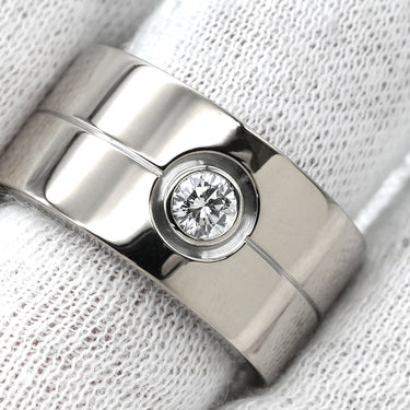 カルティエ Cartier ハイラブリング ホワイトゴールド K18WG ダイヤモンド #54 リング 指輪 1P 1石 1粒 ダイヤ K18WG Au750 18K 18金 幅広 14号