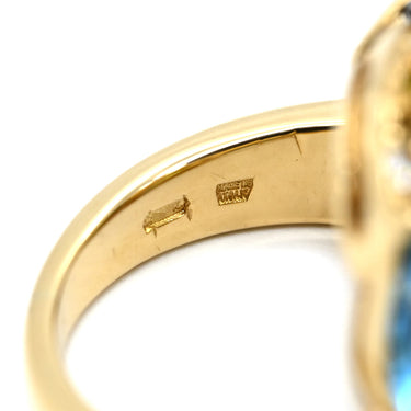 ブルガリ BVLGARI アストラーレ チェルキ イエローゴールド K18YG ダイヤモンド マルチストーン リング 指輪 ダイヤ 色石 マルチストーン 10号