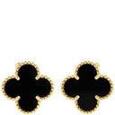 ヴァンクリーフアーペル Van Cleef & Arpels ヴィンテージ アルハンブラ VCARA44200 ブラック×イエローゴールド K18YG オニキス イヤリング Au 750YG 黒 18K オニキス