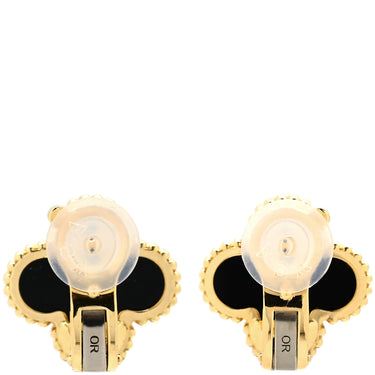 ヴァンクリーフアーペル Van Cleef & Arpels ヴィンテージ アルハンブラ VCARA44200 ブラック×イエローゴールド K18YG オニキス イヤリング Au 750YG 黒 18K オニキス