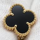ヴァンクリーフアーペル Van Cleef & Arpels ヴィンテージ アルハンブラ VCARA44200 ブラック×イエローゴールド K18YG オニキス イヤリング Au 750YG 黒 18K オニキス