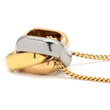カルティエ Cartier トリニティ クッション ペンダント B7224955 イエローゴールドXピンクゴールドXホワイトゴールド K18YG K18PG K18WG ネックレス スクエアモチーフ 3カラー 750