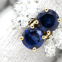 ショーメ CHAUMET サファイア ダイヤ リング プラチナシルバー×ホワイトゴールド×ブルー Pt900 K18YG サファイア ダイヤモンド リング 指輪 青 ブルーサファイア 11号