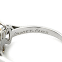 ショーメ CHAUMET サファイア ダイヤ リング プラチナシルバー×ホワイトゴールド×ブルー Pt900 K18YG サファイア ダイヤモンド リング 指輪 青 ブルーサファイア 11号