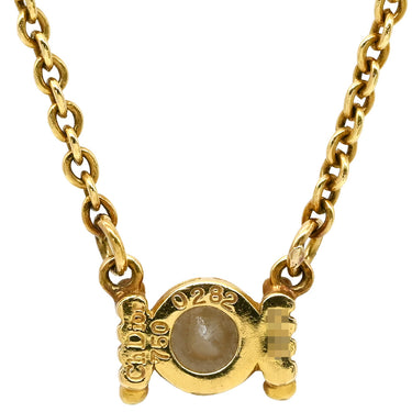 クリスチャン・ディオール Christian Dior ダイヤモンド チェーン イエローゴールド K18YG ダイヤモンド ネックレス Dior Au750 18K 18金 ソリティア 1P 1石 1粒