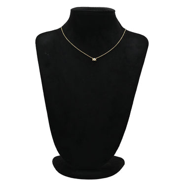 クリスチャン・ディオール Christian Dior ダイヤモンド チェーン イエローゴールド K18YG ダイヤモンド ネックレス Dior Au750 18K 18金 ソリティア 1P 1石 1粒