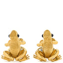 ティファニー Tiffany & Co フロッグ カフリンクス イエローゴールド K18YG カフス T&Co Au750 18K カエル リリーパッド留具 ヴィンテージ