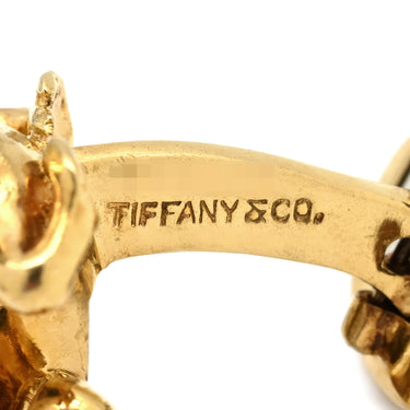 ティファニー Tiffany & Co フロッグ カフリンクス イエローゴールド K18YG カフス T&Co Au750 18K カエル リリーパッド留具 ヴィンテージ