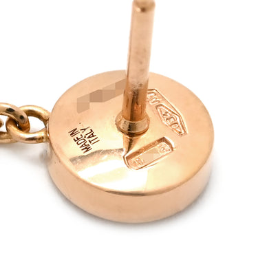 ブルガリ BVLGARI ブルガリブルガリ ピンクゴールド K18PG ダイヤモンド ホワイトマザーオブパール ピアス Au750 ダイヤ ドロップ スイング マザーオブパール シェル
