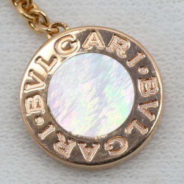 ブルガリ BVLGARI ブルガリブルガリ ピンクゴールド K18PG ダイヤモンド ホワイトマザーオブパール ピアス Au750 ダイヤ ドロップ スイング マザーオブパール シェル