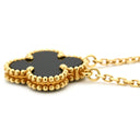 ヴァンクリーフアーペル Van Cleef & Arpels ヴィンテージ アルハンブラ VCARA45800 ブラック×イエローゴールド K18YG オニキス ネックレス Au750 18K 黒 オニキス