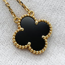 ヴァンクリーフアーペル Van Cleef & Arpels ヴィンテージ アルハンブラ VCARA45800 ブラック×イエローゴールド K18YG オニキス ネックレス Au750 18K 黒 オニキス
