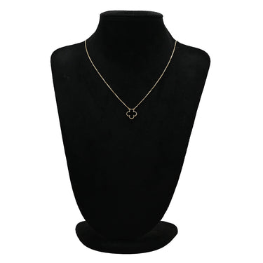 ヴァンクリーフアーペル Van Cleef & Arpels ヴィンテージ アルハンブラ VCARA45800 ブラック×イエローゴールド K18YG オニキス ネックレス Au750 18K 黒 オニキス