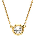 ティファニー Tiffany & Co バイザヤード シングルダイヤ イエローゴールド K18YG ダイヤモンド ネックレス T&Co. 1P 1石 1粒 エルサペレッティ