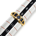 クリスチャン・ディオール Christian Dior ダイヤモンドリング イエローゴールド K18YG ダイヤモンド サファイア リング 指輪 Christian Dior Au750 K18 ダイヤ×サファイア 10号
