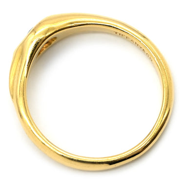 ティファニー Tiffany & Co 1Pサファイア イエローゴールド K18YG サファイア リング 指輪 青 18K 750 ペアシェイプ 8号