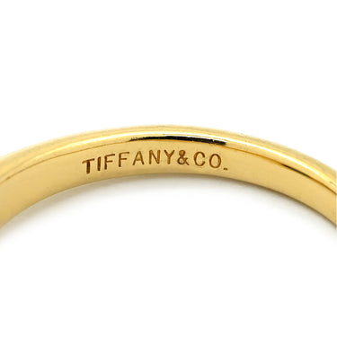 ティファニー Tiffany & Co 1Pサファイア イエローゴールド K18YG サファイア リング 指輪 青 18K 750 ペアシェイプ 8号